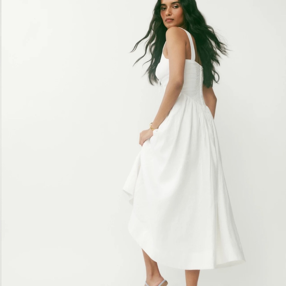 Reformation Balia Linen Dress - White